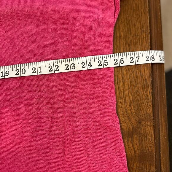 Eileen Fisher Hot Pink Linen Oversized medium Linen Tunic Style Sweater - Picture 11 of 12